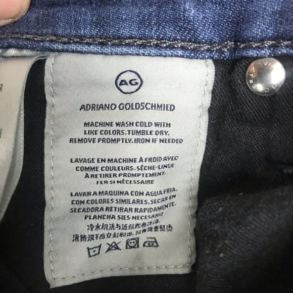 AG Adriano Goldschmied "The Stilt" Jeans Cigarette Leg Dark Wash Blue Size 32R - Picture 14 of 15